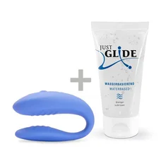 We-Vibe Match + Лубрикант 50 мл - вибратор для пар с дистанционным управлением, (синий)