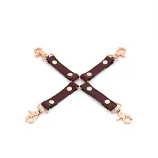 Шкіряна хрестовина Liebe Seele Wine Red Hogtie