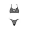 Obsessive Celia Noir 2-pcs set - Сексуальний напівпрозорий комплект, XL/2XL