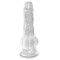 Pipedream King Cock Clear 5" Cock with Balls - Реалистичный фалоимитатор на присоске, 10.8х3.55 см, (прозрачный)