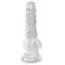 Pipedream King Cock Clear 5" Cock with Balls - Реалистичный фалоимитатор на присоске, 10.8х3.55 см, (прозрачный)