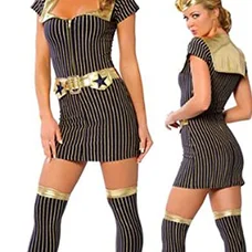 Roma costume - Navy Dress - Платье военно-морское, S/M