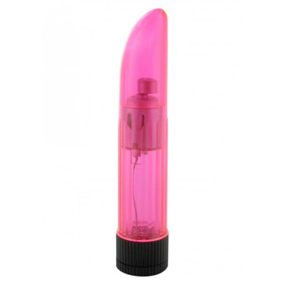 Seven Creations - Crystal Clear, 13х2.5 см - Вибратор пластиковый, (розовый)