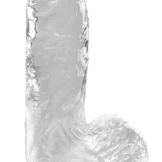 Pipedream King Cock Clear 5" Cock with Balls - Реалистичный фалоимитатор на присоске, 10.8х3.55 см, (прозрачный)