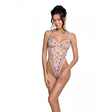 Passion Lovelia Body - спокусливе боді з серцем, XXL/XXXL (білий)
