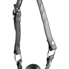 Кляп на кожанном ремне Ball Gag Normal (черный)