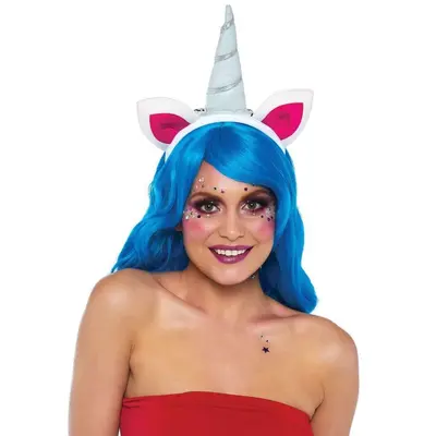 Leg Avenue-Magical Unicorn Headband - Пов'язка на голову з рогом та райдужною гривою