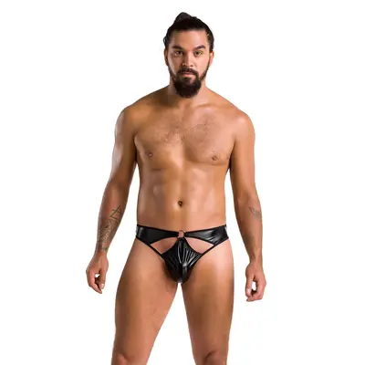 Passion - 033 THONG PAUL black - Сексуальные мужские стринги, XXL/XXXL
