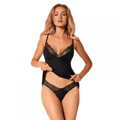 Obsessive Bella Rou top & panties - Комплект білизни, топ та трусики, M/L