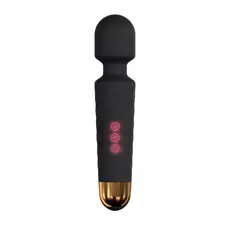 Dorcel Wand Wanderful Black потужний водонепроникний мінівібромасажер з 18 режимами роботи, 20х4 см (чорний)