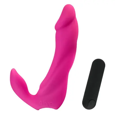 Alive Bifun Pro - Вібратор вагінально-кліторальний, 13х3.5 см (рожевий)