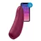 Satisfyer Curvy 1 + Вакуумно-хвильовий стимулятор з можливістю управління через додаток, 13.5х4.3 см (червоний)