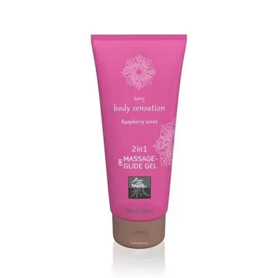 Shiatsu Gel 2in1 Raspberry Scent - лубрикант и массажный гель с ароматом малины, 200 мл.