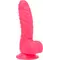 Addiction Tom 7" Dildo With Balls - Ребристый силиконовый фаллоимитатор с присоской, 17.8х4.4 см (розовый)