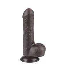 LoveToy Sliding-Skin Dual Layer Dong 7" - Фаллоимитатор, 18,3 см (черный)