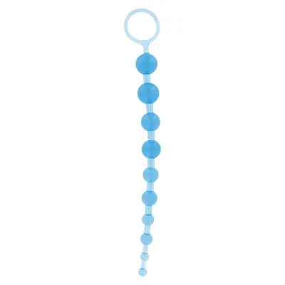 Toy Joy Thai Toy Beads - анальний ланцюжок, 25х2.5 см (блакитний)