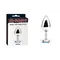 Chisa Hi-Basic Blue Gem Anal Plug - Анальна металева пробка з каменем в формі серця, 7.1х2.8 см (сріблястий з блакитним)