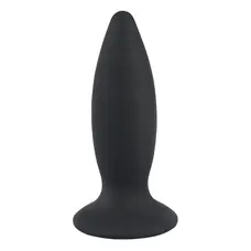 Orion Black Velvets Rechargeable Plug Small - силиконовая анальная пробка с вибрацией, 11х3.3 см (черный)