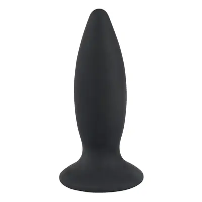 Orion Black Velvets Rechargeable Plug Small - силіконова анальна пробка з вібрацією, 11х3.3 см (чорний)