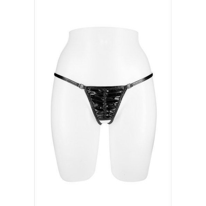 Fashion Secret Angela Black - трусики-стринги с доступом, S-L (чёрный)