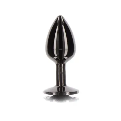 Taboom L Butt Plug With Diamond Jewel - Анальная пробка, 9.5х4.1 см (черный)