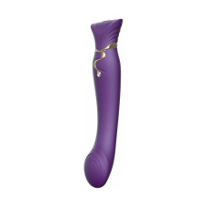 Zalo Queen G-Spot Pulse Wave Vibe - Премиальный вибратор для точки G с функцией нагрева, 21,5х3,5 см (фиолетовый)