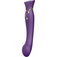 Zalo Queen G-Spot Pulse Wave Vibe - Премиальный вибратор для точки G с функцией нагрева, 21,5х3,5 см (фиолетовый)