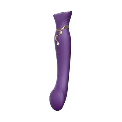 Zalo Queen G-Spot Pulse Wave Vibe - Премиальный вибратор для точки G с функцией нагрева, 21,5х3,5 см (фиолетовый)