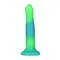 Addiction - Rave - Glow in the Dark Dildo 8 - Светящийся в темноте фаллоимитатор (зелёный с синим)