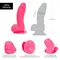 Addiction Tom 7" Dildo With Balls - Ребристый силиконовый фаллоимитатор с присоской, 17.8х4.4 см (розовый)