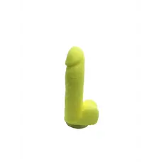 Чистий Кайф Yellow size S - Крафтове мило-член із присоскою, 12х2,6 см (жовтий)