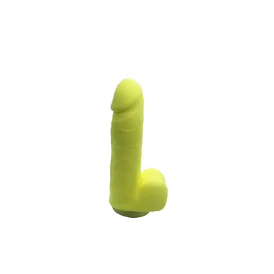 Чистый Кайф Yellow size S - Крафтовое мыло-член с присоской, 12х2,6 см (желтый)