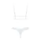 Obsessive Heavenlly 2-pcs set - комплект эротического белья: бюстгальтер и стринги, XS/S (белый)