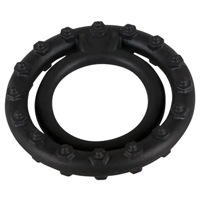 Steely Cockring Black ерекційні кільця на пеніс та мошонку, 2.4 см та 3.7 см