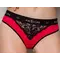 Passion PS001 Panties - Трусики з широкою резинкою та мереживом (червоні, розмір M)
