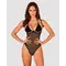 Obsessive Selinne teddy - еротичне жіноче боді, XS/S (чорний)