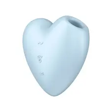 Satisfyer Cutie Heart Blue - Вакуумный стимулятор в виде сердечка, 7.7х7.5 см (голубой)