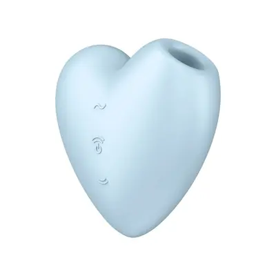 Satisfyer Cutie Heart Blue - Вакуумний стимулятор у вигляді серця, 7.7х7.5 см (блакитний)