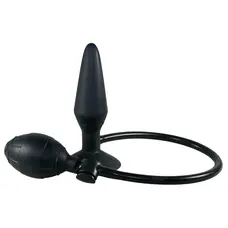 Orion True Black Silikon Pump Plug - надувна анальна пробка, 15х4-10 см (чорний)