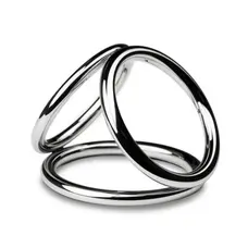 Sinner Gear Unbendable - Triad Chamber Metal Cock and Ball Ring - Large тройное эрекционное кольцо