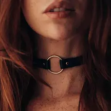 Bijoux Indiscrets MAZE Single Choker - чокер, (чорний)
