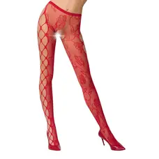 Эротические колготки-бодистокинг Passion S008 red, S-L