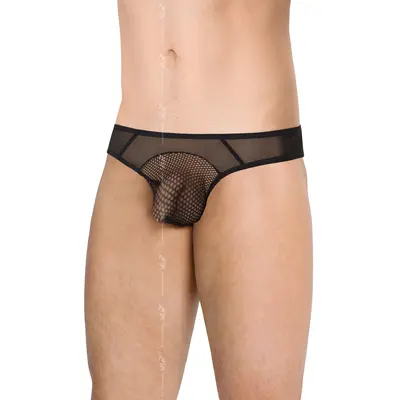 SoftLine Mens Briefs 4525 - чоловічі стрінги, M/L (чорні)