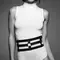 Bijoux Indiscrets Maze - Wide Belt and Restraints Black - Портупея-пояс