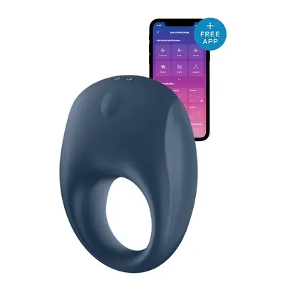 Satisfyer Strong One - эрекционное смарт-кольцо с вибрацией, 7.4х2.5 см (синий)