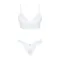 Obsessive Heavenlly 2-pcs set - комплект эротического белья: бюстгальтер и стринги, XS/S (белый)