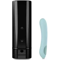 Kiiroo Onyx+ and Pearl 2+ Couple Set Turquoise - Интерактивный набор мастурбатор и стимулятор точки G (голубой)