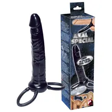 Anal Special Black - Насадка для двойного проникновения, 16х2.5 см (черный)