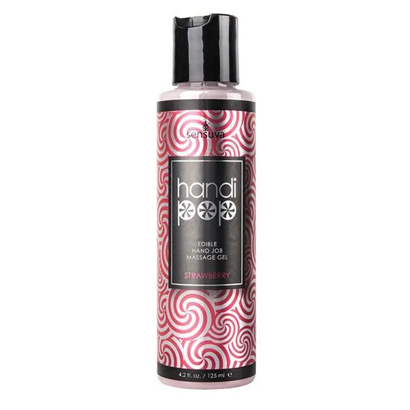 Sensuva - Handipop Strawberry - Вкусный гель для изысканных мануальных и оральных ласк, 125 мл (клубника)