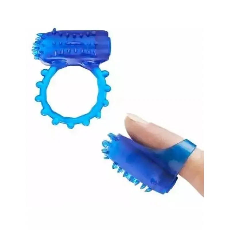 Toy Joy Flexible Ring & Finger Vibe - эрекционное кольцо и насадка на палец 2 в 1, 7х3.5 см (синий) Toy Joy Flexible Ring & Finger Vibe - эрекционное кольцо и насадка на палец 2 в 1, 7х3.5 см (синий)